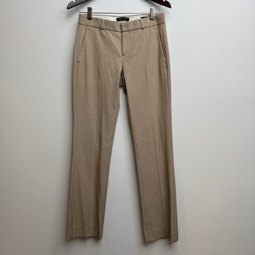 Banana Republic Sz 29 Logan Dress Pants Women Khaki Regular Trousers Casual